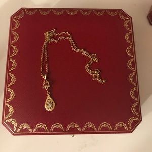 14k yellow gold diamond filigree necklace